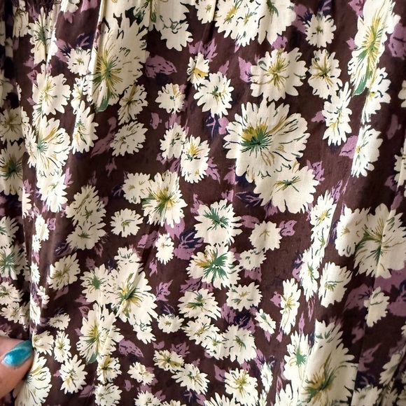 Easel NWOT New Without Tags Floral Long Sleeve Tunic Top, size M, Mauve Purple - Picture 9 of 10